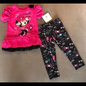 Disney Minnie Mouse 2 pc top pants sizes 12 18 24